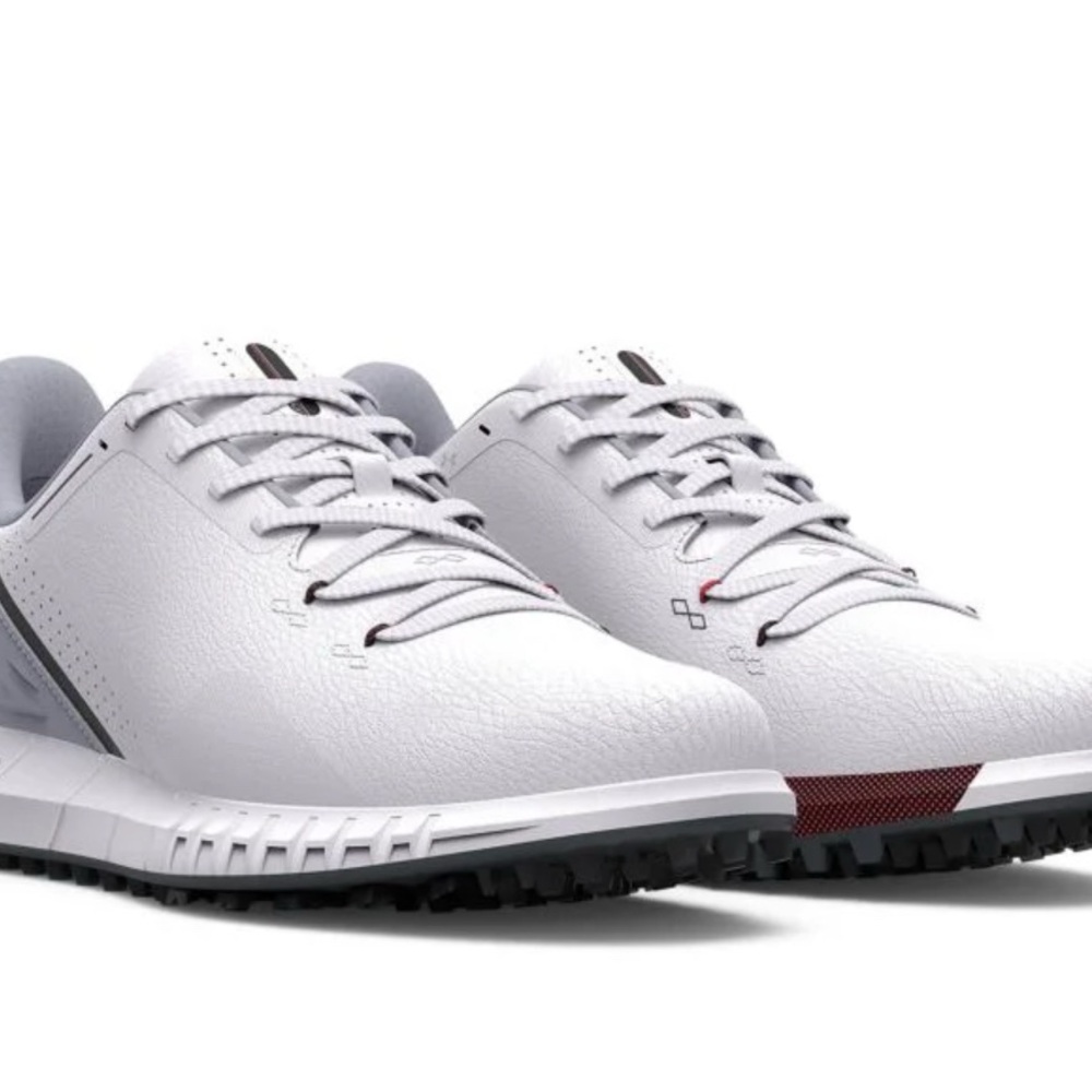 Under Armour UA HOVR Drive Spikeless Golf Shoes - White/Mod Gray